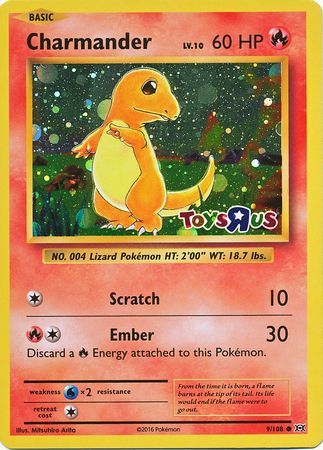 Charmander (9/108) (Toys R Us Promo) [XY: Evolutions] | Exor Games Dartmouth