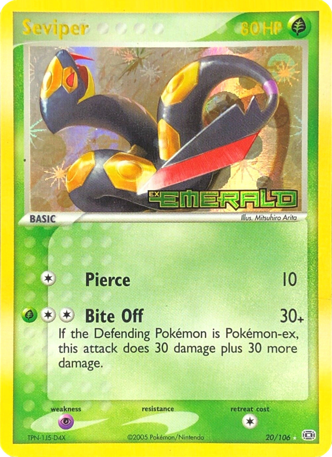 Seviper (20/106) (Stamped) [EX: Emerald] | Exor Games Dartmouth