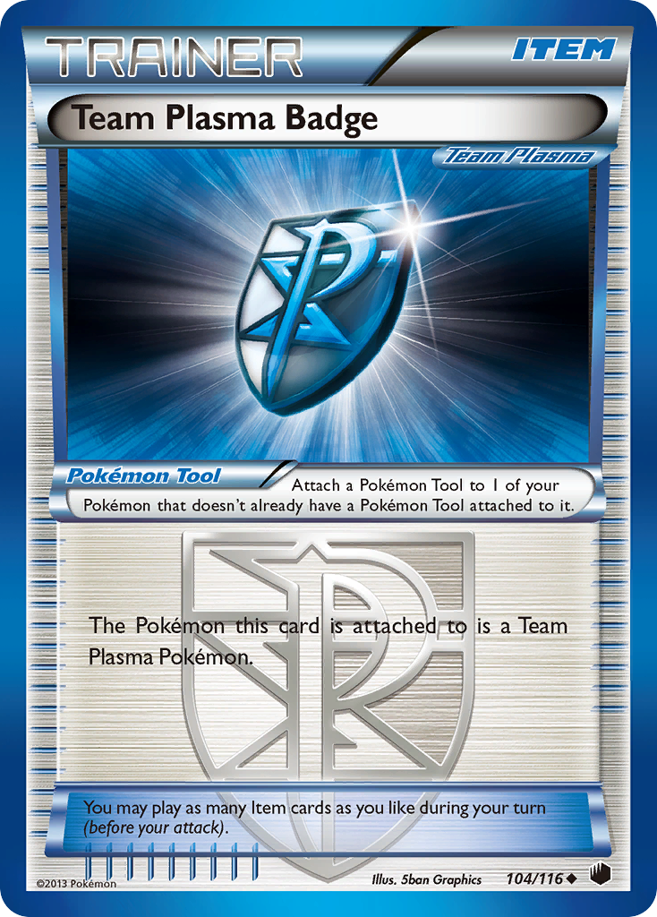 Team Plasma Badge (104/116) [Black & White: Plasma Freeze] | Exor Games Dartmouth