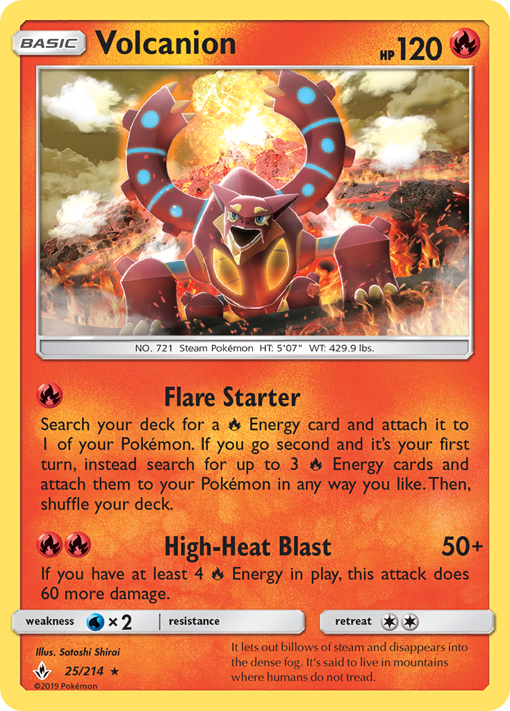 Volcanion (25/214) [Sun & Moon: Unbroken Bonds] | Exor Games Dartmouth