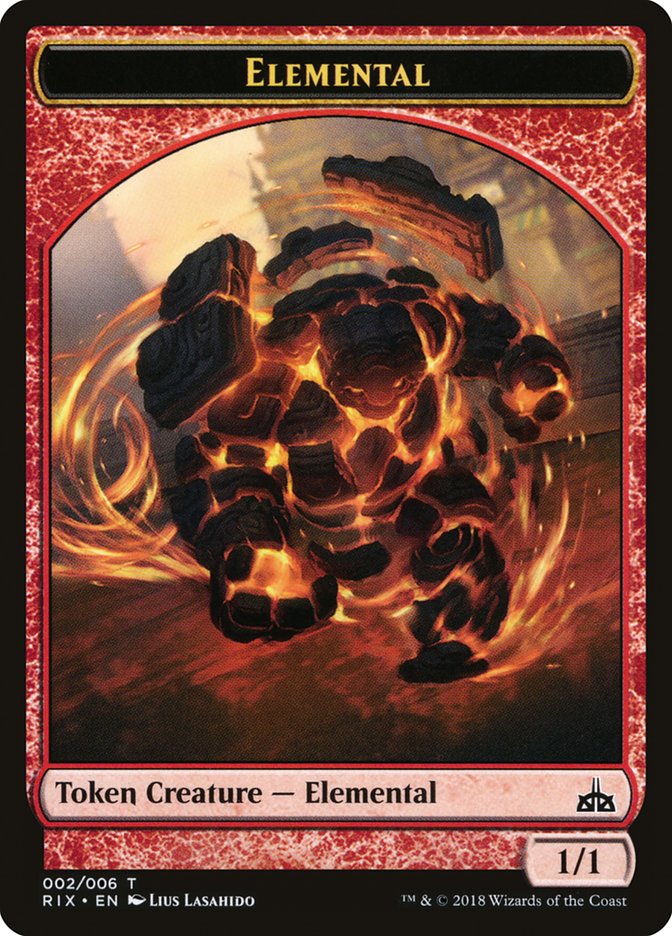 Elemental (002/006) [Rivals of Ixalan Tokens] | Exor Games Dartmouth