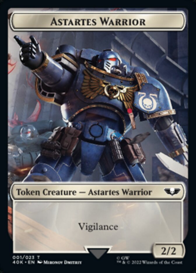 Astartes Warrior // Cherubael Double-sided Token (Surge Foil) [Universes Beyond: Warhammer 40,000 Tokens] | Exor Games Dartmouth