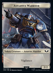 Astartes Warrior // Clue Double-sided Token (Surge Foil) [Universes Beyond: Warhammer 40,000 Tokens] | Exor Games Dartmouth