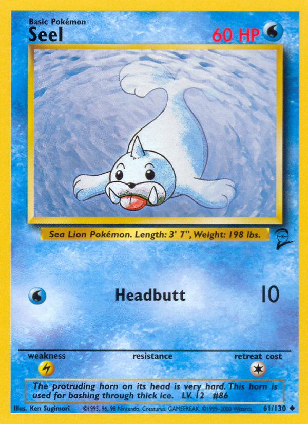 Seel (61/130) [Base Set 2] | Exor Games Dartmouth