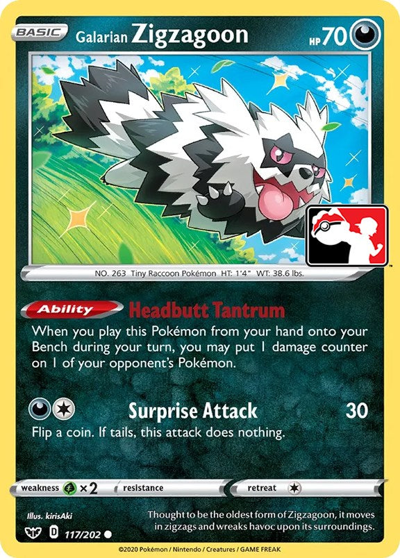 Galarian Zigzagoon (117/202) [Prize Pack Series One] | Exor Games Dartmouth