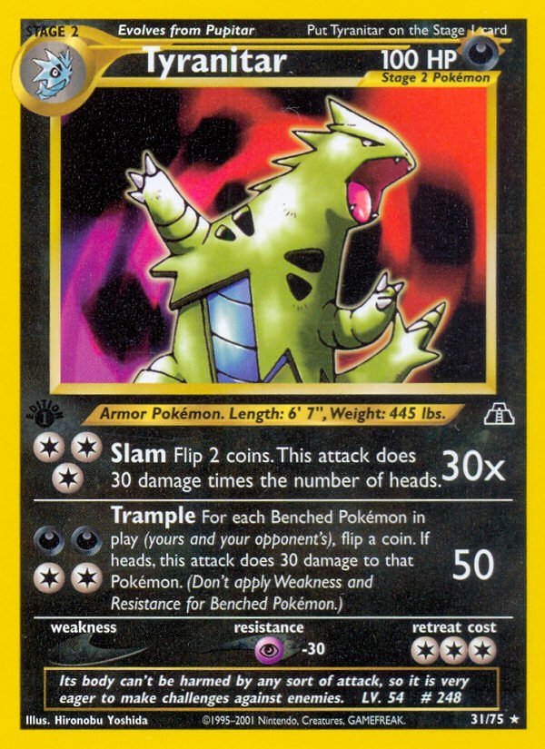 Tyranitar (31/75) [Neo Discovery 1st Edition] | Exor Games Dartmouth