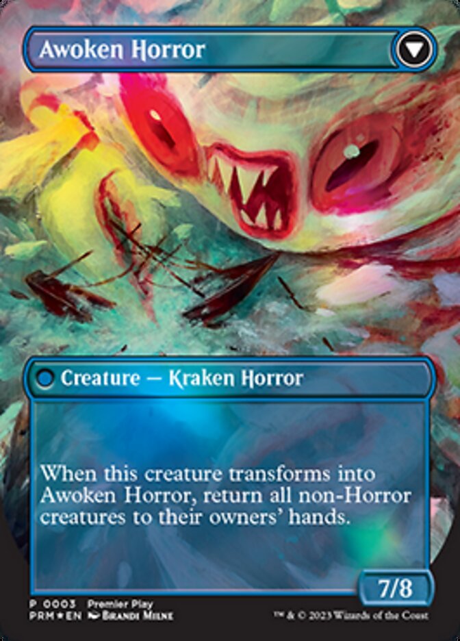 Thing in the Ice // Awoken Horror (Borderless Alternate Art) [Regional Championship Qualifiers 2023] | Exor Games Dartmouth