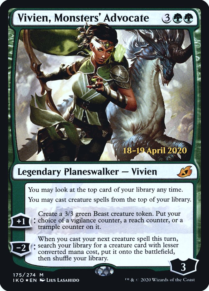 Vivien, Monsters' Advocate  [Ikoria: Lair of Behemoths Prerelease Promos] | Exor Games Dartmouth