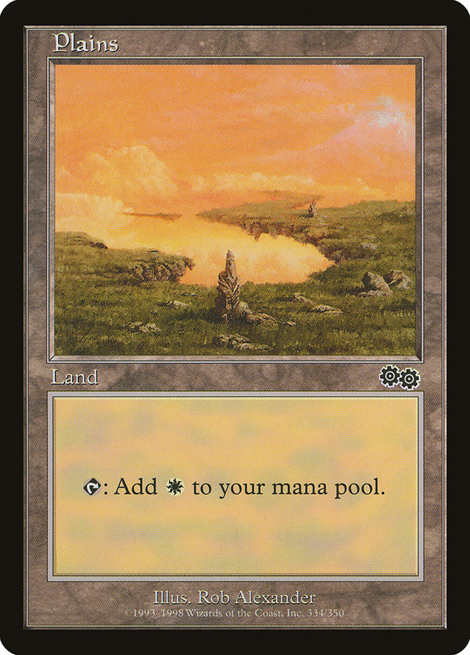 Plains (334) [Urza's Saga] | Exor Games Dartmouth