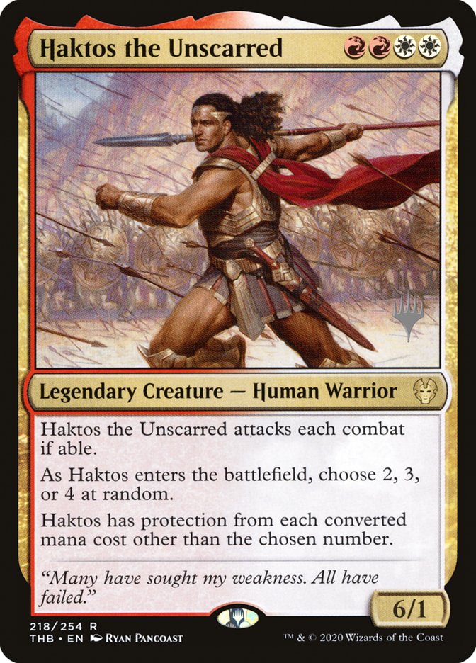 Haktos the Unscarred (Promo Pack) [Theros Beyond Death Promos] | Exor Games Dartmouth