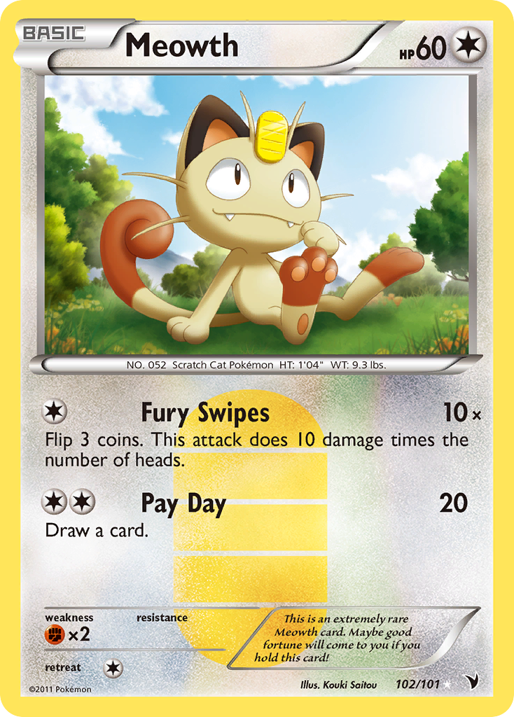 Meowth (102/101) [Black & White: Noble Victories] | Exor Games Dartmouth