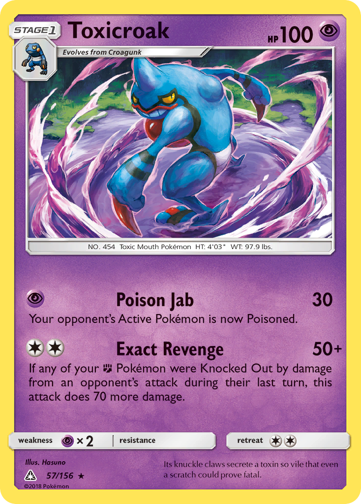 Toxicroak (57/156) [Sun & Moon: Ultra Prism] | Exor Games Dartmouth