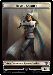 Human Soldier (0014) // Food (0022) Double-Sided Token (Surge Foil) [The Lord of the Rings: Tales of Middle-Earth Tokens] | Exor Games Dartmouth