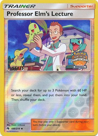 Professor Elm's Lecture (188/214) (Regional Championship Promo Staff) [Sun & Moon: Lost Thunder] | Exor Games Dartmouth