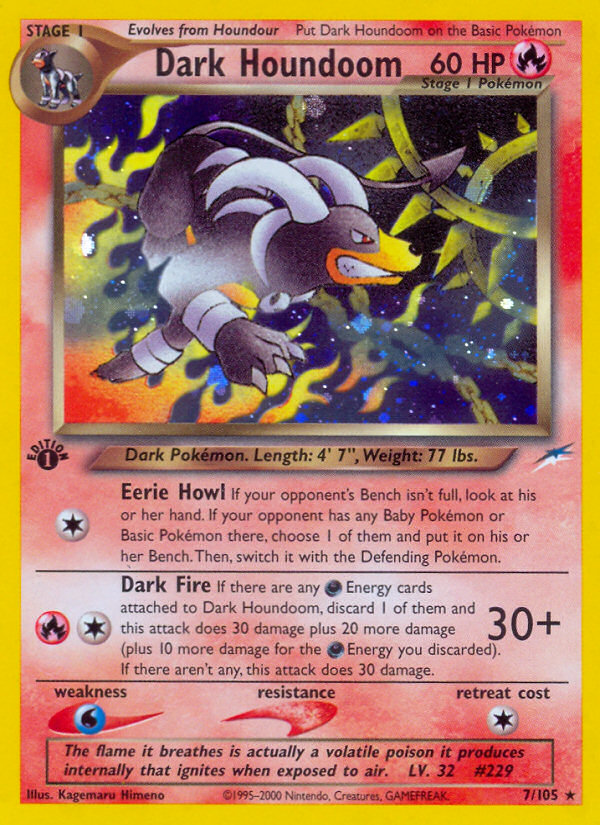 Dark Houndoom (7/105) [Neo Destiny 1st Edition] | Exor Games Dartmouth