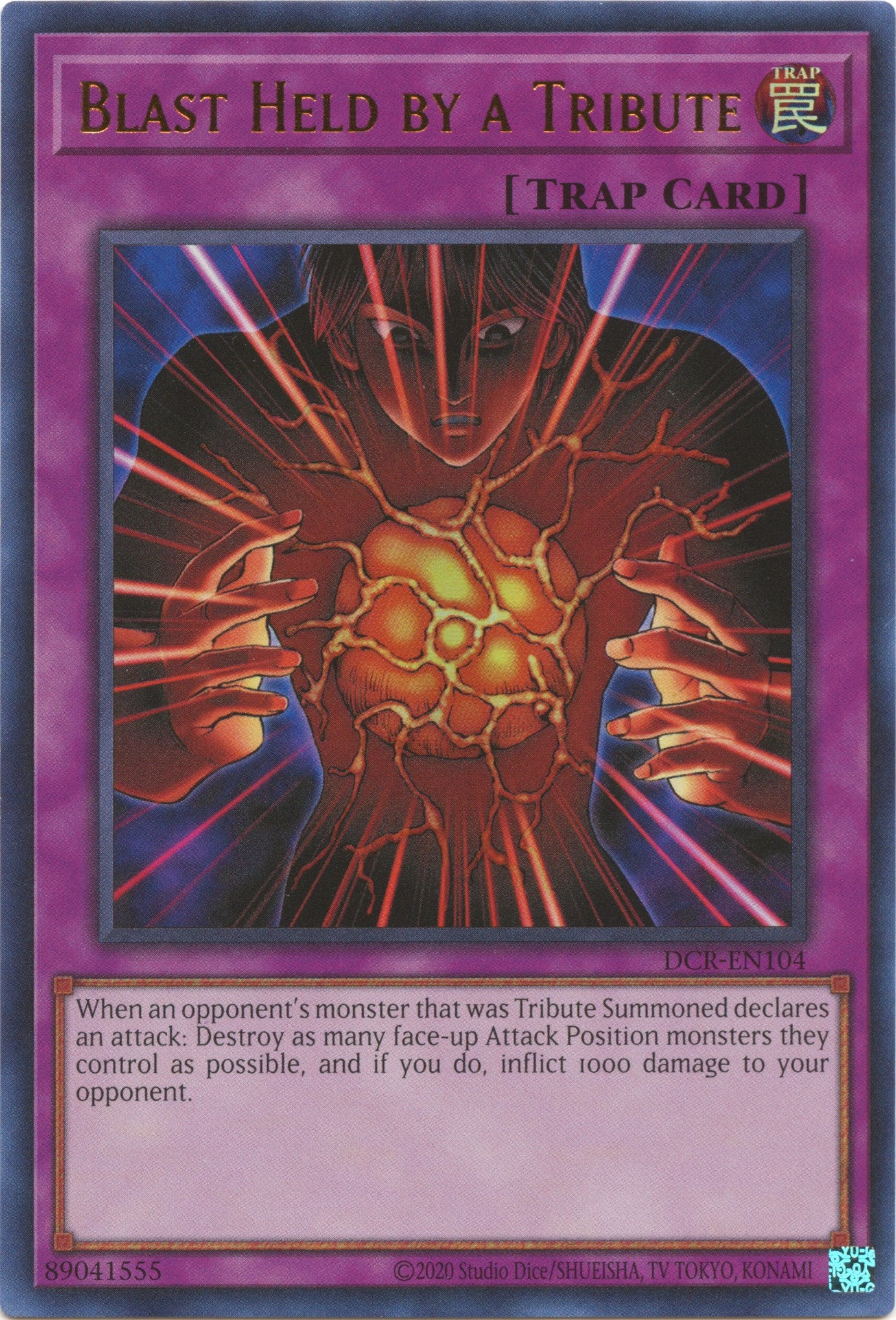 Blast Held by a Tribute (25th Anniversary) [DCR-EN104] Ultra Rare | Exor Games Dartmouth