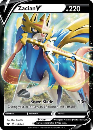 Zacian V (138/202) (Jumbo Card) [Sword & Shield: Base Set] | Exor Games Dartmouth