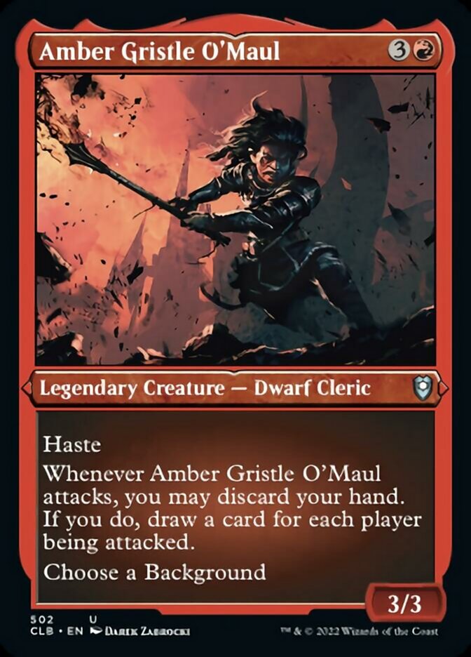 Amber Gristle O'Maul (Foil Etched) [Commander Legends: Battle for Baldur's Gate] | Exor Games Dartmouth