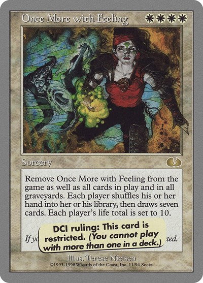 Once More with Feeling [Unglued] | Exor Games Dartmouth