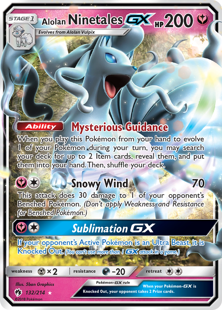 Alolan Ninetales GX (132/214) [Sun & Moon: Lost Thunder] | Exor Games Dartmouth