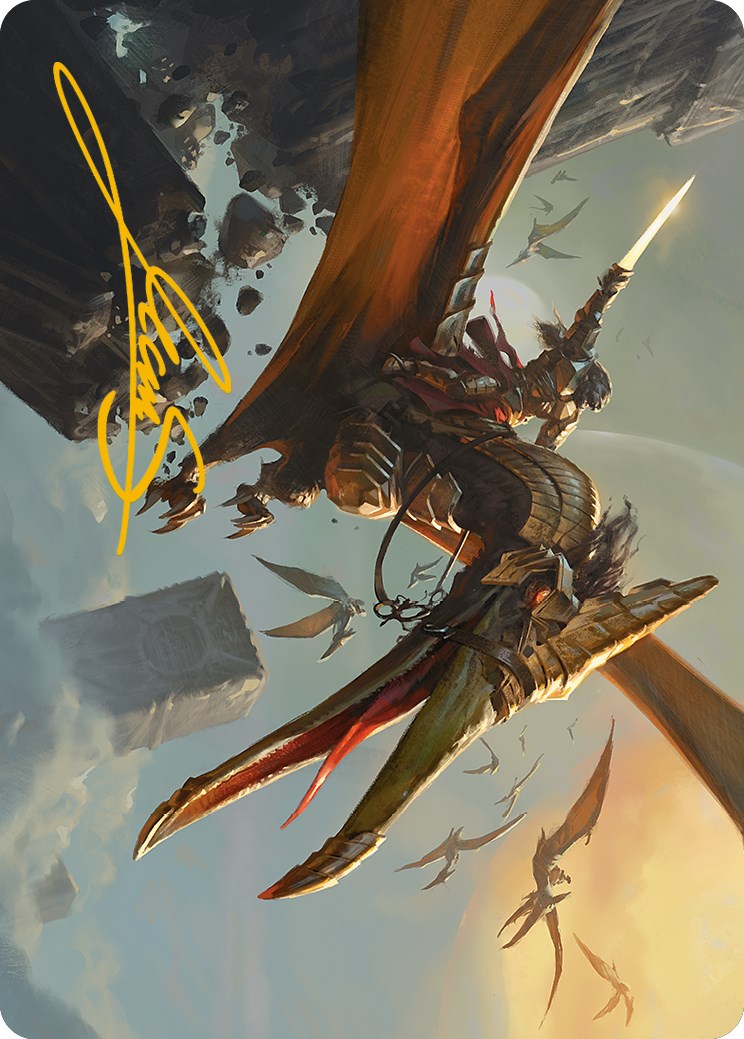 Skyhunter Strike Force Art Card (Gold-Stamped Signature) [Phyrexia: All Will Be One Art Series] | Exor Games Dartmouth