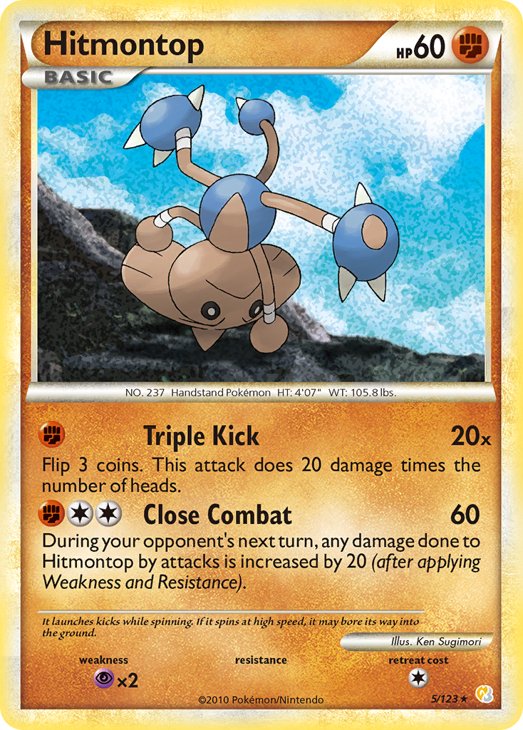 Hitmontop (5/123) [HeartGold & SoulSilver: Base Set] | Exor Games Dartmouth