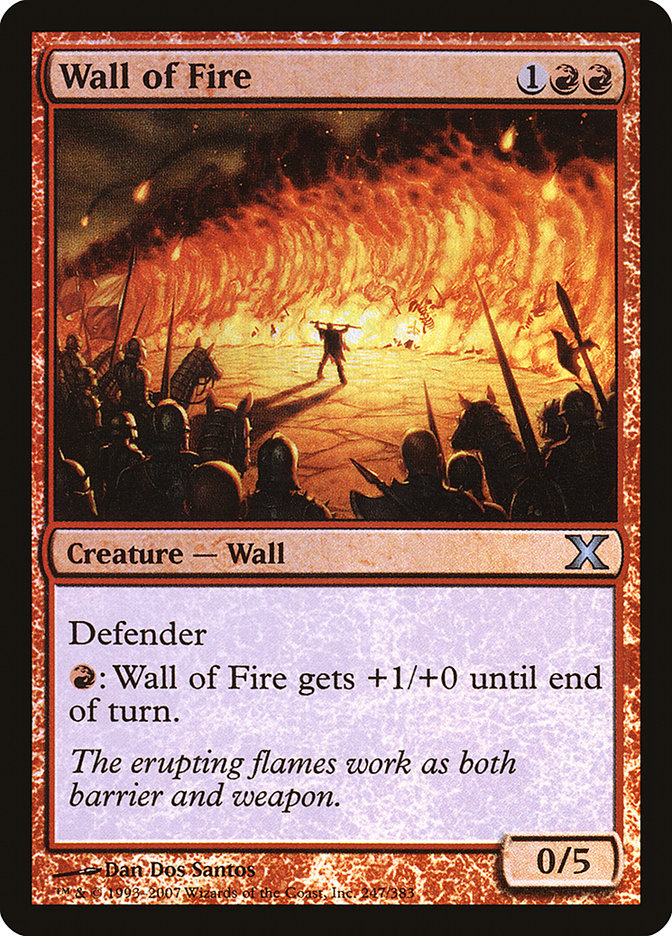 Wall of Fire (Premium Foil) [Tenth Edition] | Exor Games Dartmouth