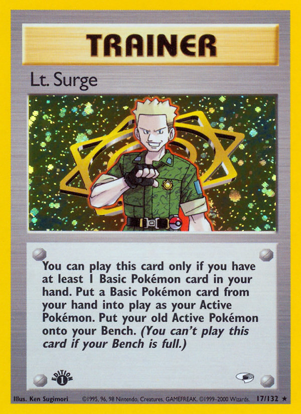 Lt. Surge (17/132) [Gym Heroes 1st Edition] | Exor Games Dartmouth