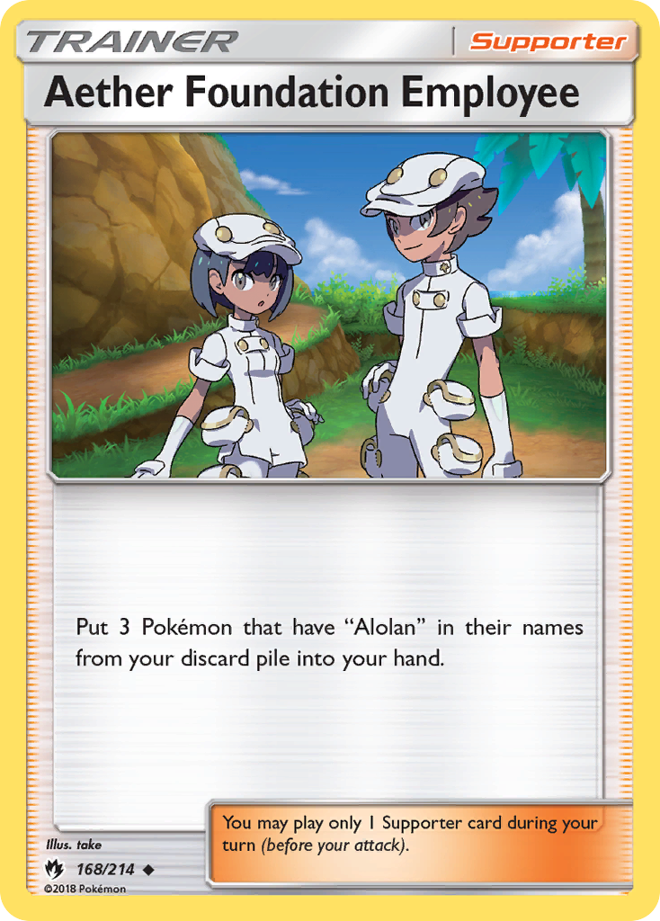 Aether Foundation Employee (168/214) [Sun & Moon: Lost Thunder] | Exor Games Dartmouth