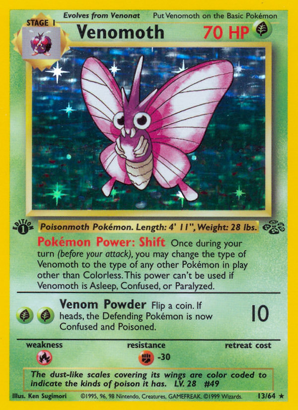 Venomoth (13/64) [Jungle 1st Edition] | Exor Games Dartmouth