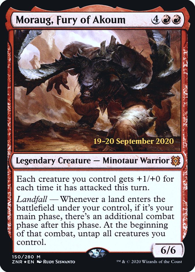 Moraug, Fury of Akoum  [Zendikar Rising Prerelease Promos] | Exor Games Dartmouth