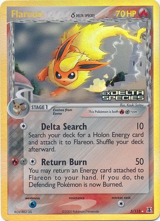 Flareon (5/113) (Delta Species) (Stamped) [EX: Delta Species] | Exor Games Dartmouth