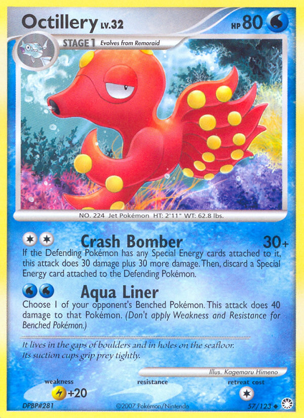 Octillery (57/123) [Diamond & Pearl: Mysterious Treasures] | Exor Games Dartmouth