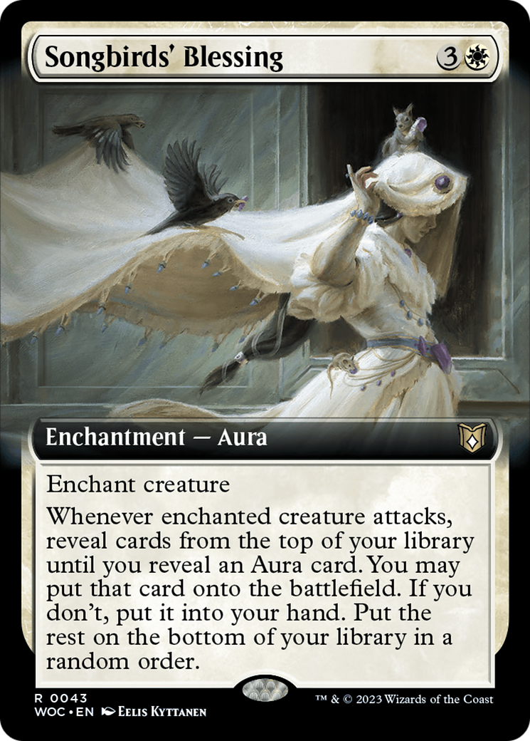 Songbirds' Blessing (Extended Art) [Wilds of Eldraine Commander] | Exor Games Dartmouth