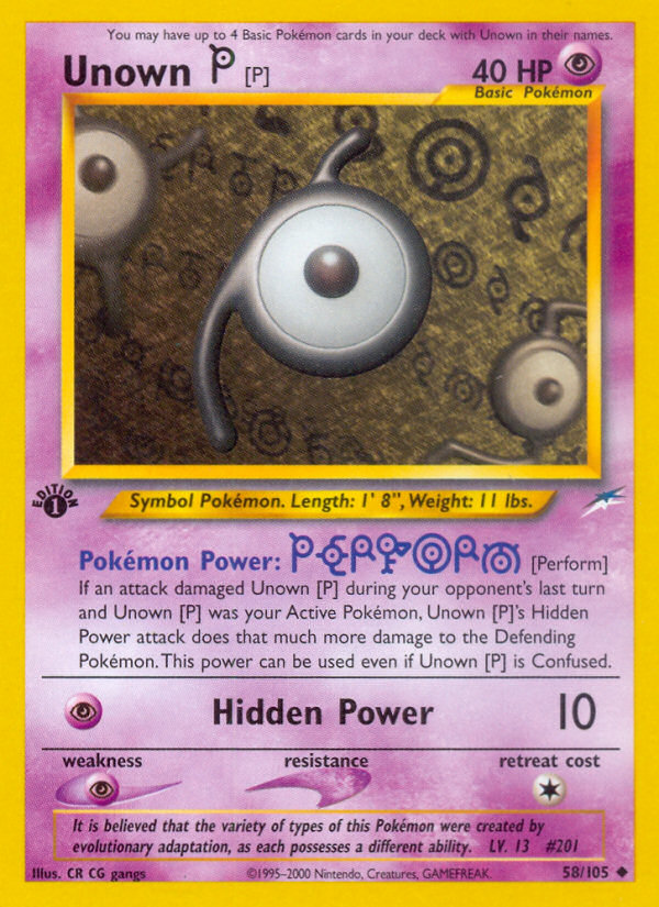 Unown [P] (58/105) [Neo Destiny 1st Edition] | Exor Games Dartmouth