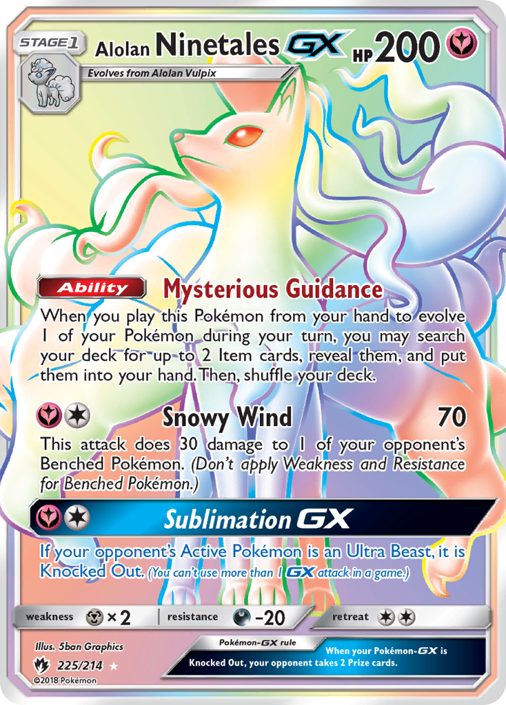 Alolan Ninetales GX (225/214) [Sun & Moon: Lost Thunder] | Exor Games Dartmouth