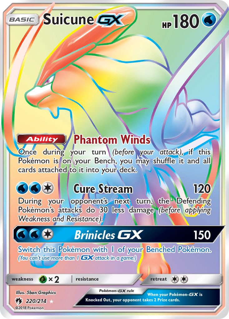 Suicune GX (220/214) [Sun & Moon: Lost Thunder] | Exor Games Dartmouth