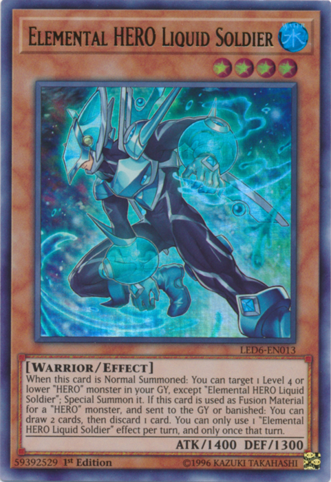 Elemental Hero Liquid Soldier [LED6-EN013] Ultra Rare | Exor Games Dartmouth