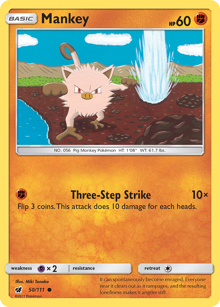 Mankey (50/111) [Sun & Moon: Crimson Invasion] | Exor Games Dartmouth