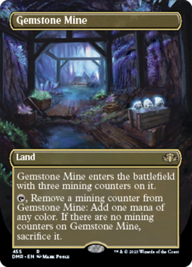 Gemstone Mine (Borderless Alternate Art) [Dominaria Remastered] | Exor Games Dartmouth