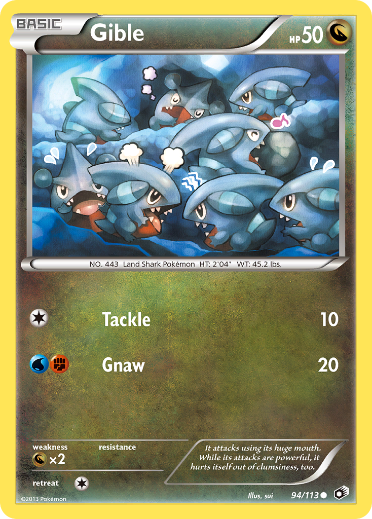 Gible (94/113) [Black & White: Legendary Treasures] | Exor Games Dartmouth