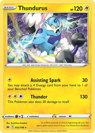 Thundurus (052/198) (Cosmos Holo) [Sword & Shield: Chilling Reign] | Exor Games Dartmouth