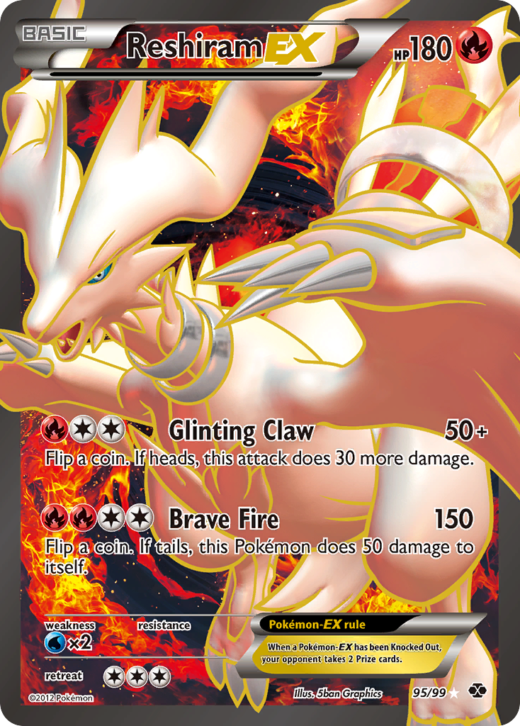 Reshiram EX (95/99) [Black & White: Next Destinies] | Exor Games Dartmouth