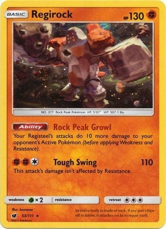Regirock (53/111) (Cosmos Holo) [Sun & Moon: Crimson Invasion] | Exor Games Dartmouth