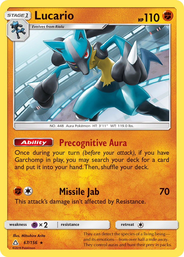 Lucario (67/156) [Sun & Moon: Ultra Prism] | Exor Games Dartmouth