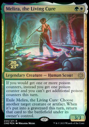 Melira, the Living Cure [Phyrexia: All Will Be One Prerelease Promos] | Exor Games Dartmouth