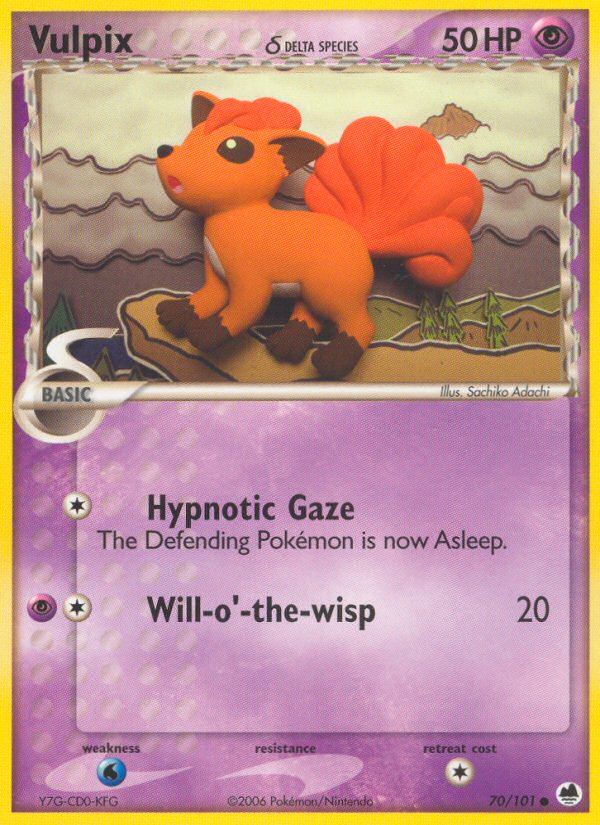 Vulpix (70/101) (Delta Species) [EX: Dragon Frontiers] | Exor Games Dartmouth