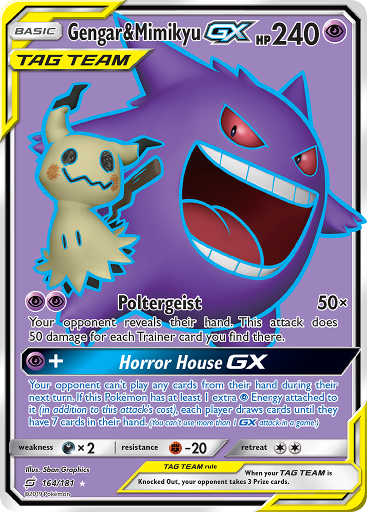 Gengar & Mimikyu GX (164/181) [Sun & Moon: Team Up] | Exor Games Dartmouth