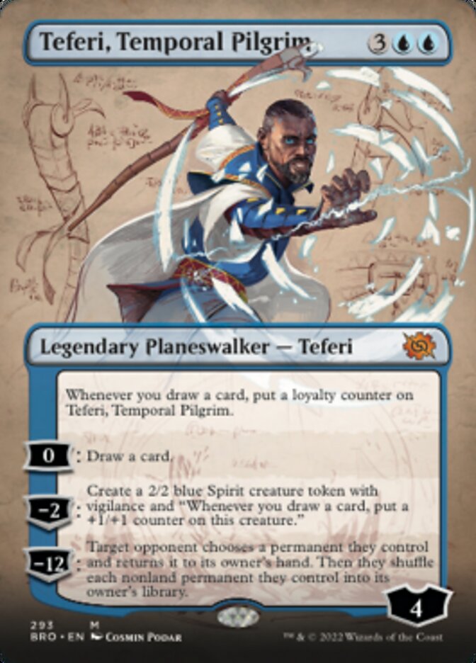 Teferi, Temporal Pilgrim (Borderless Alternate Art) [The Brothers' War] | Exor Games Dartmouth