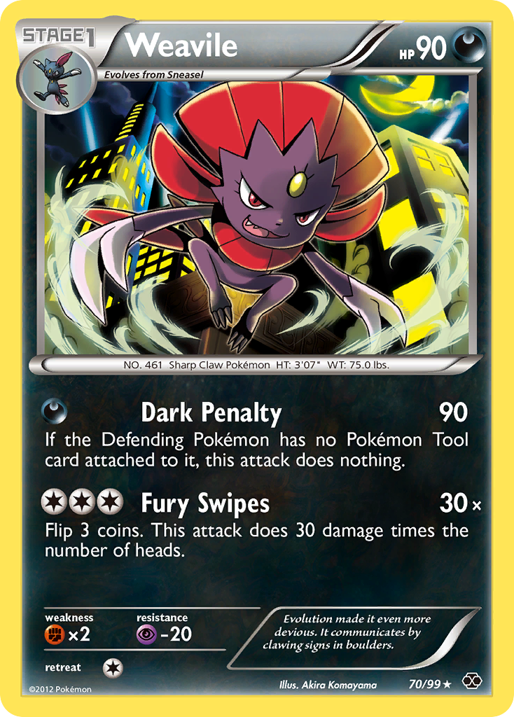 Weavile (70/99) [Black & White: Next Destinies] | Exor Games Dartmouth